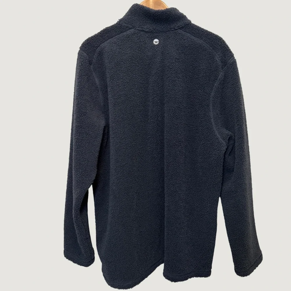 Hi-Tec Mens 1/4 Zip Fleece Pullover XXL Gray Sherpa Gorpcore Outdoor Active